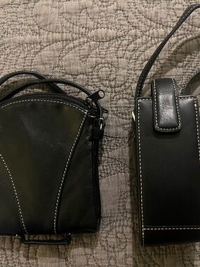 Coach Black Vintage Phone Bag Case and Money Belt Bag Zippered Pouch
